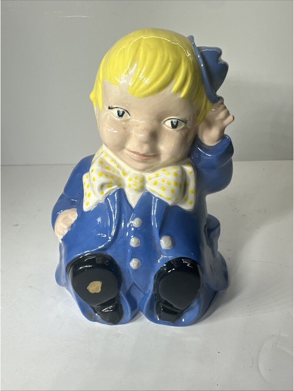 Duncan Folk art 1973 Ceramic Doll Figurine! Vtg Statue Creepy Girl Doll Circus